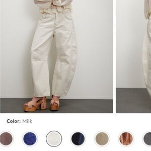 We the Free Good Luck Barrel Jeans in Milk